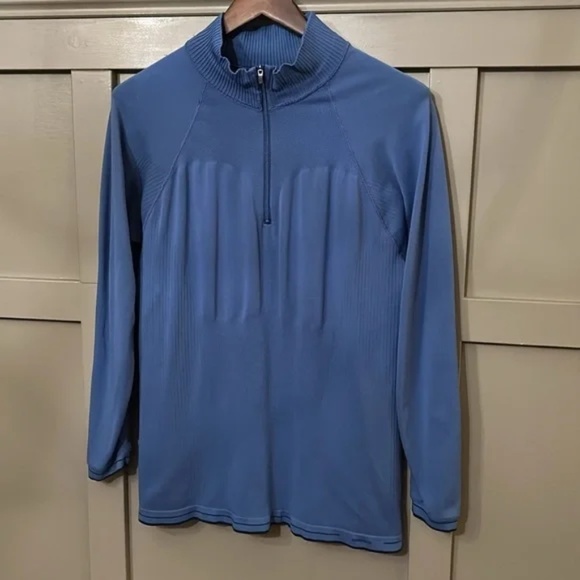 Patagonia Capilene Quarter Zip Pullover Long Sleeve Top Blue Size XL - Picture 3 of 6